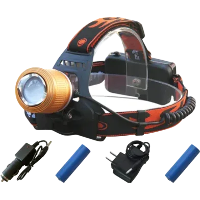 Dual Light Source Zoom Headlamp With Rechargeable Battery-Model-T6 - Rokomari product